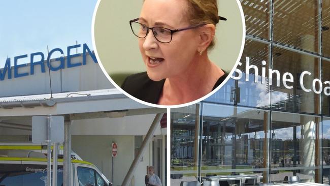 Health minister Yvette D’Ath (inset) has revealed hundreds of Gympie patients left the region for treatment at the Sunshine Coast in 2022, when the hospital’s own fracture clinic was controversially shut for two months.