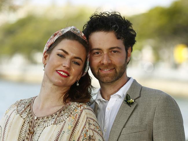 Lunch with Leo. L to R:  Soprano Eleanor Lyons and her husband Conductor Vladimir Fanshil .  Leo Schofield lunches with a very musical couple, soprano Eleanor Lyons and her husband conductor Vladimir Fanshil  at Regatta at Rose Bay. Picture: John Appleyard