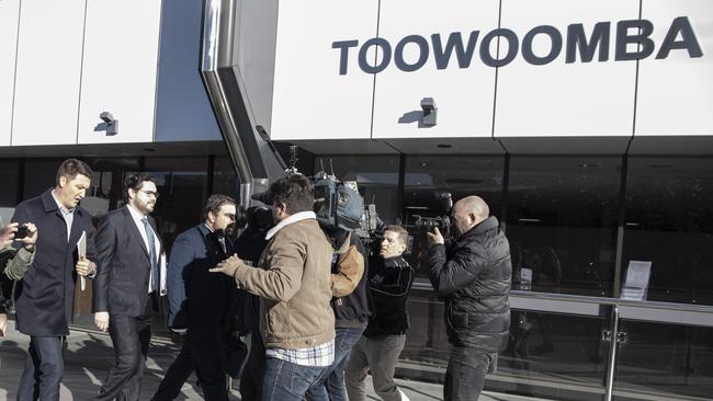 Bruce Lehrmann arrives at Toowoomba Magistrates Court on June 17, 2024.