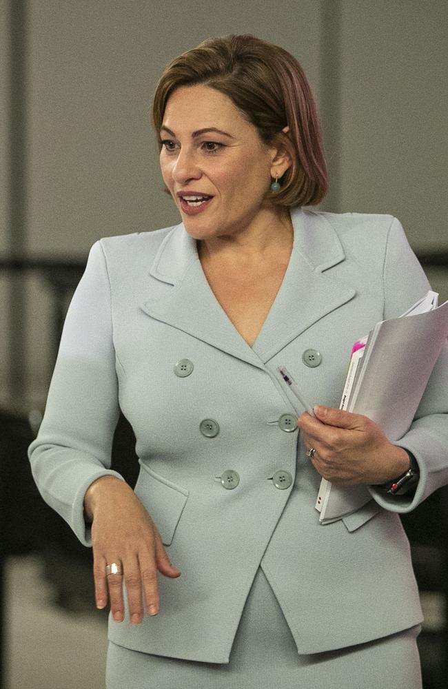 Queensland Treasurer Jackie Trad during the state government's 2019-20 Queensland budget media briefing in Brisbane. (AAP Image/Glenn Hunt)