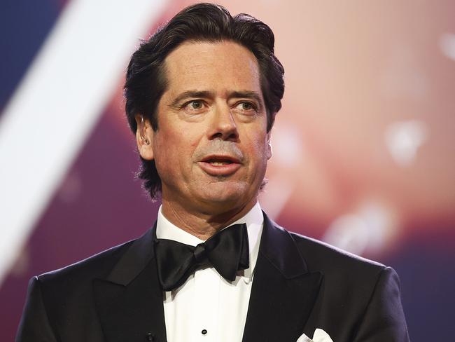 AFL CEO Gillon McLachlan speaks during the 2022 Brownlow Medal. (Photo by Daniel Pockett/AFL Photos/via Getty Images)