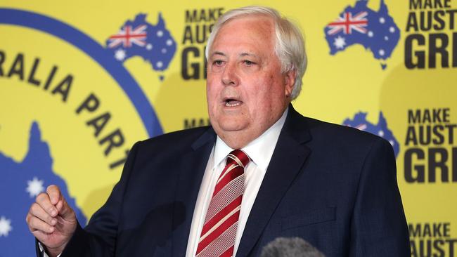 Clive Palmer says it is only the second time in Australia’s history that a proceeding for contempt has been brought before the High Court. Picture: Richard Gosling.