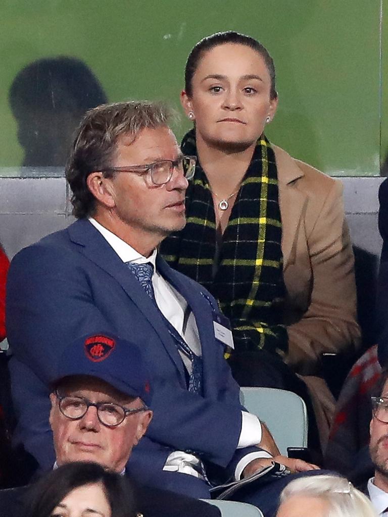 Ash Barty was in attendance to watch her Tigers. Picture: Dylan Burns/AFL Photos via Getty Images