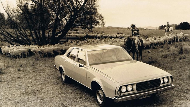 A 1973 press image of the Leyland P76. Picture: News Corp Australia