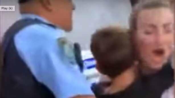 Altakrity was arrested in front of a distraught young boy. Picture: YouTube