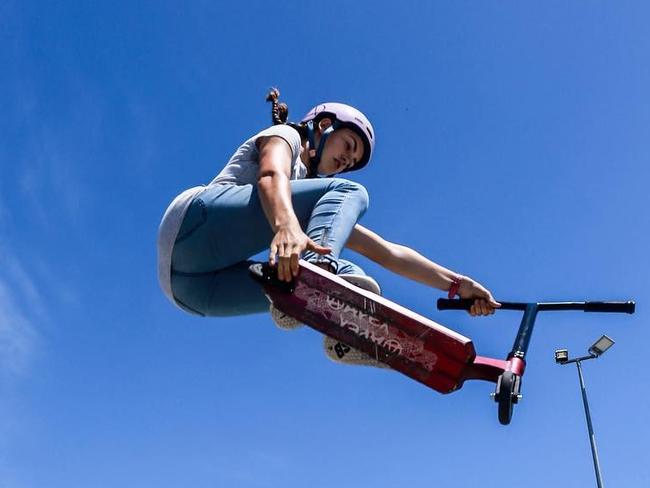 At just 15 Queensland’s Bianca Dilworth is scooting up a storm and about to take on the world. Picture: Supplied