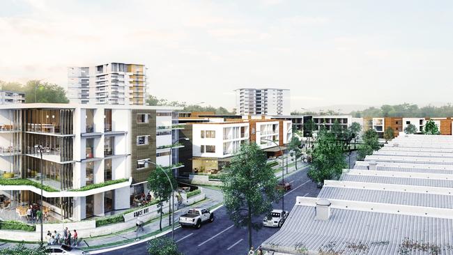 An artist impression showing what the new Frenchs Forest town centre could look like. Picture: Supplied.