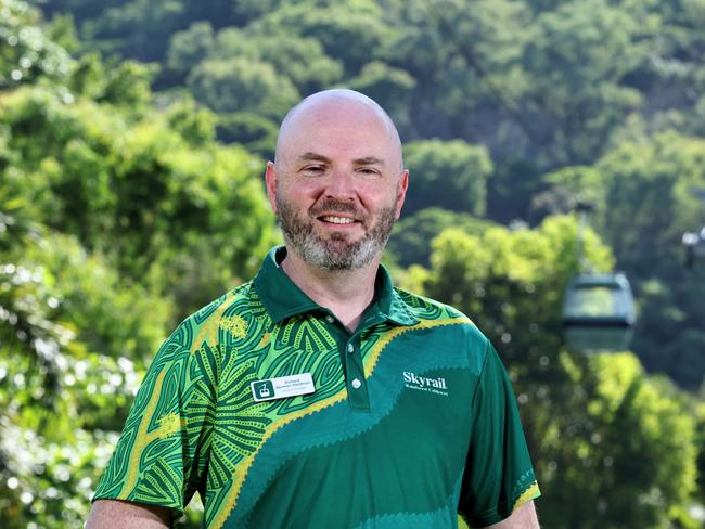 Skyrail rainforest cableway general manager Richard Berman-Hardman says that the award winning tourism attraction has experienced strong patronage over the school holidays, but would always welcome extra government funding for the tourism industry. Picture: Brendan Radke