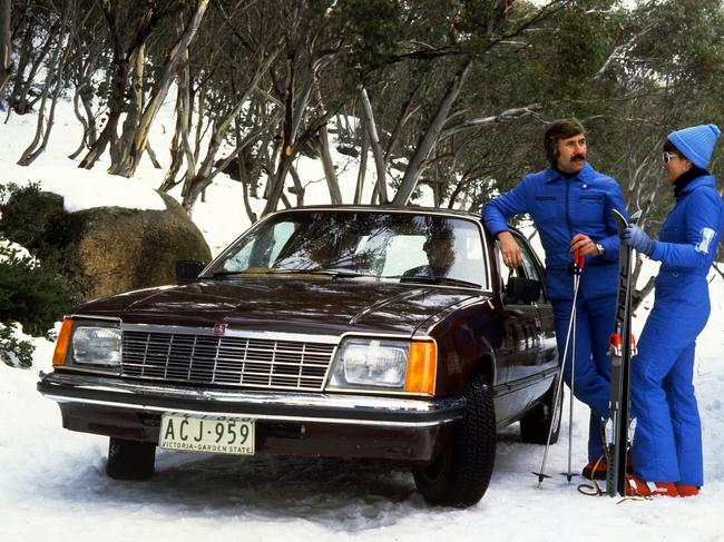 The 1978 Holden Commodore with German engineer Peter Hanenberger, who would become the boss of Holden between 1999 and 2004. Picture: Supplied