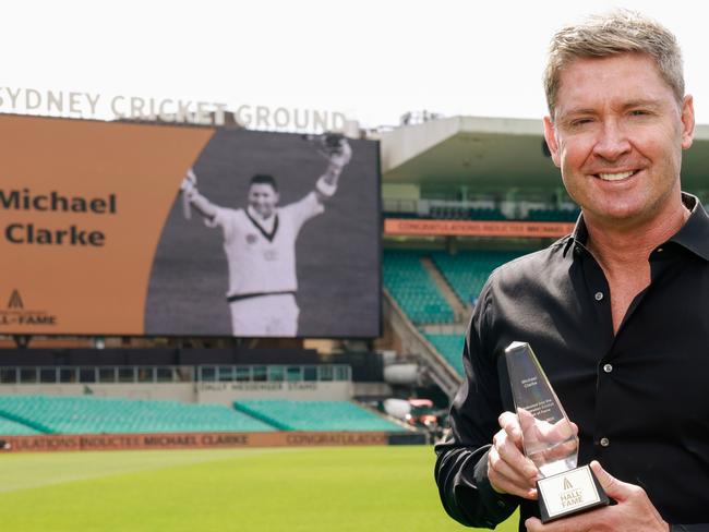 SYDNEY, AUSTRALIA - JANUARY 23: Former Australian cricketer   Michael Clarke poses during the Cricket Australia Hall of Fame at Sydney Cricket Ground on January 23, 2025 in Sydney, Australia. (Photo by Hanna Lassen/Getty Images for Cricket Australia)