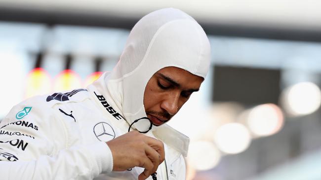 Cover your ears, Lewis. (Photo by Mark Thompson/Getty Images)