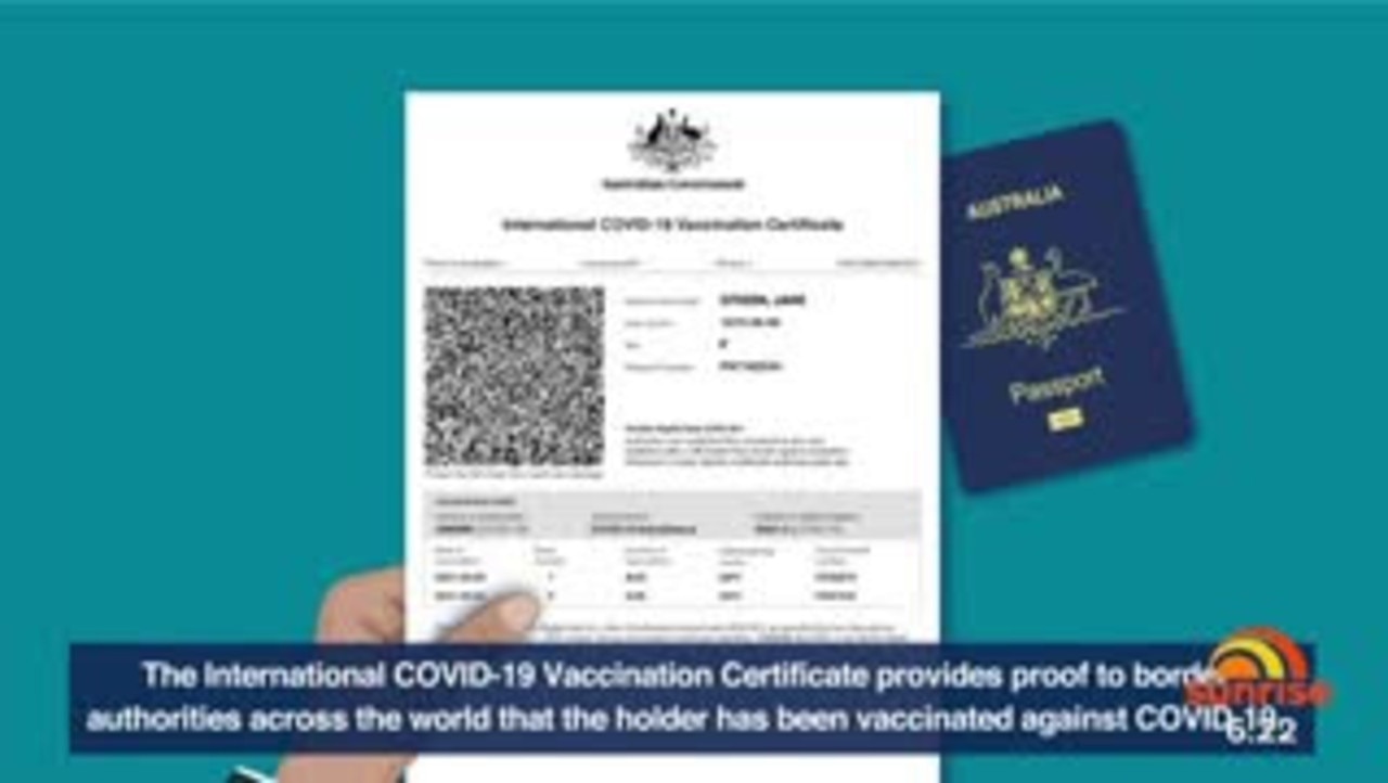 Proof of Covid-19 vaccination will be available from Tuesday as Australia's international border prepares to reopen.