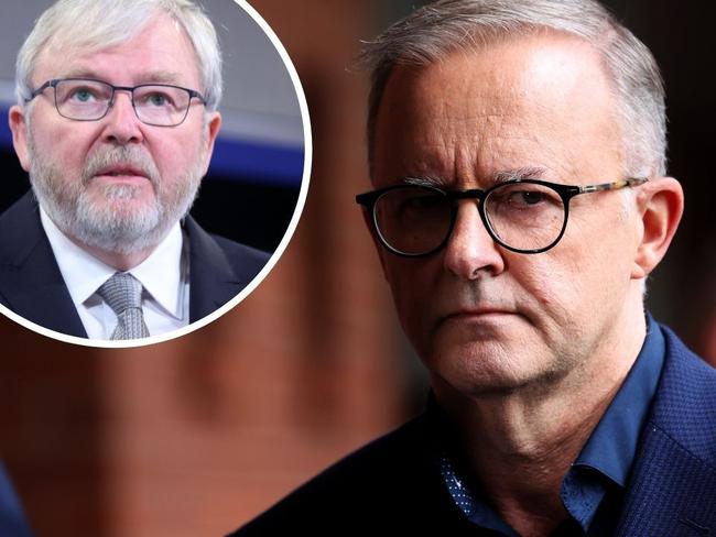 Anthony Albanese's support has plunged, meanwhile he has nixed a plan to send Kevin Rudd to Washington. Photo: News Corp Australia