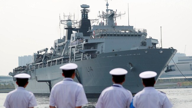 Royal Navy’s HMS Albion entered the Port of Tokyo at Harumi boating dock on Friday, August 3. It was the first-ever call at a Tokyo port for the amphibious assault ship, which has been tasked with surveillance missions for the United Nation’s Security Council on the enforcement of sanctions against North Korea.