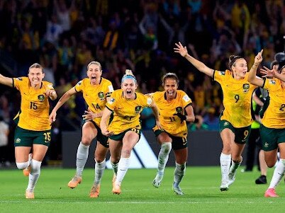 Australia win after a very tense penalty shootout during the FIFA Womens World Cup quarter final between Australia and France at Suncorp Stadium in Brisbane. Pics Adam Head