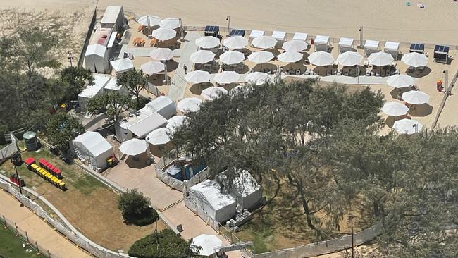 The beach bar at Kurrawa on the Gold Coast after the council staged a trial.