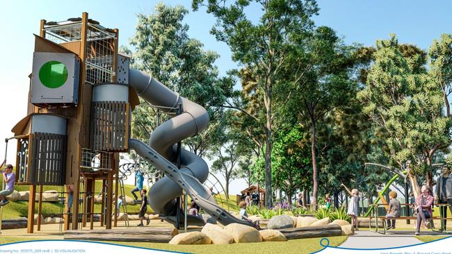 Concept image of the new Lobethal Bushland Park Play Space. Source: Adelaide Hills Council