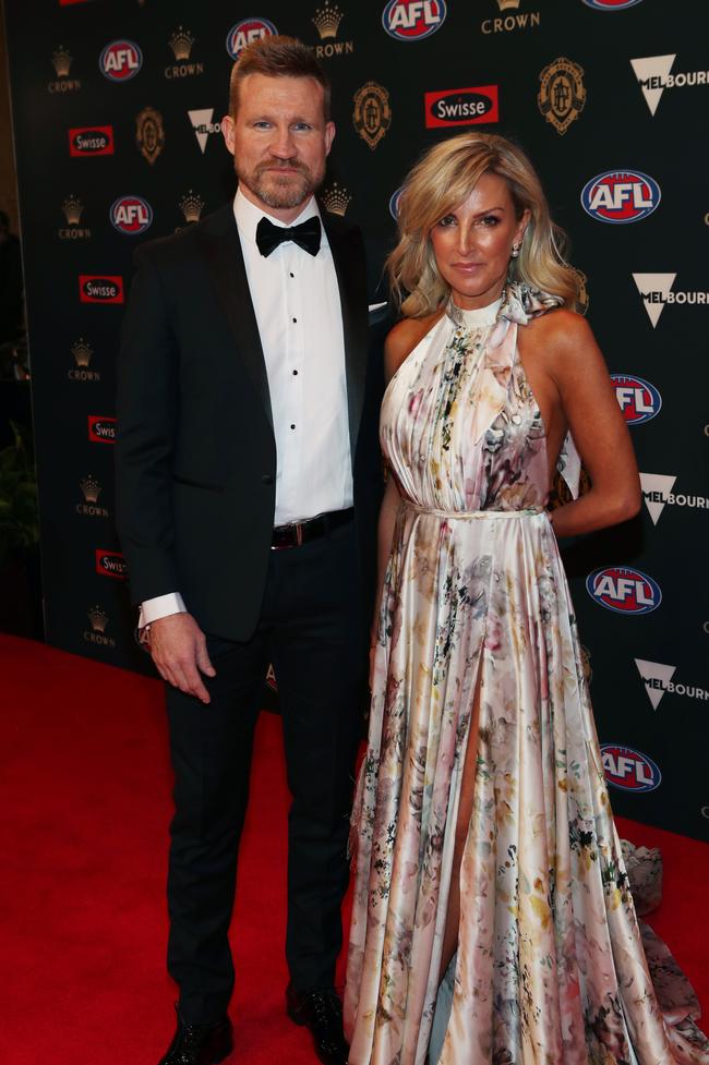 Nathan Buckley and wife, Tania Buckley. Picture: AAP