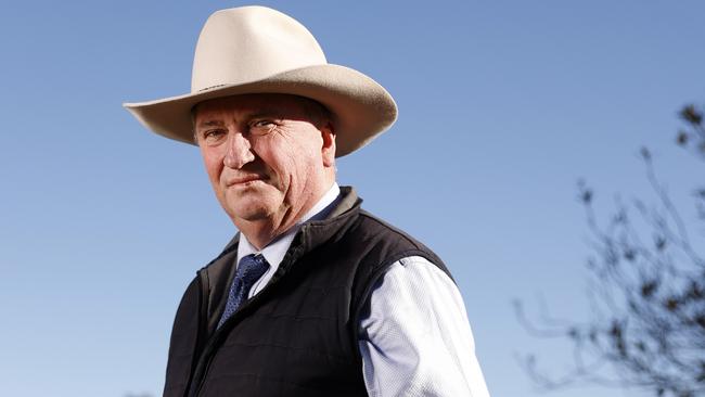 Former deputy Prime Minister and member for New England Barnaby Joyce is uniting farmers to resist the compulsory purchase of land for power lines. Picture: Jonathan Ng