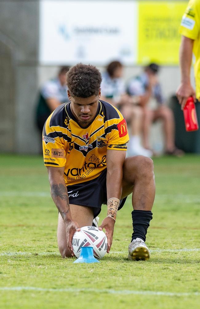 Birve in action for the Falcons Mal Meninga Cup side earlier this year. Picture: Phil Bradeley.