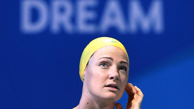 Cate Campbell at the Gold Coast Aquatic Centre. Picture: AAP Image/Dave Hunt