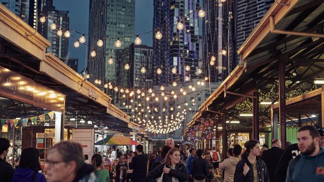 The String Bean Alley Christmas market will be held over three nights in December. Picture: Queen Victoria Market