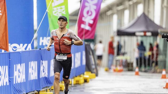 Tasmanian triathlete Cameron Wurf came third in the Ironman 70.3 Tasmania in Hobart on Sunday 4th February. Picture: Linda Higginson