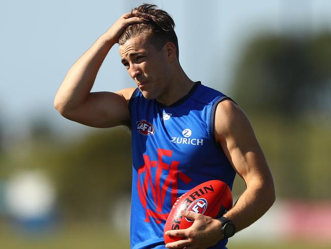 Jack Viney is aiming to recover from foot surgery in time to play for Melbourne in round one. Picture: Getty Images