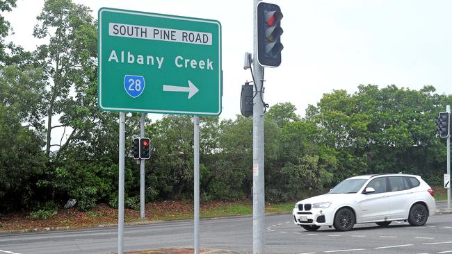 The crash happened at the intersection of Old North and South Pine roads. Picture: John Gass