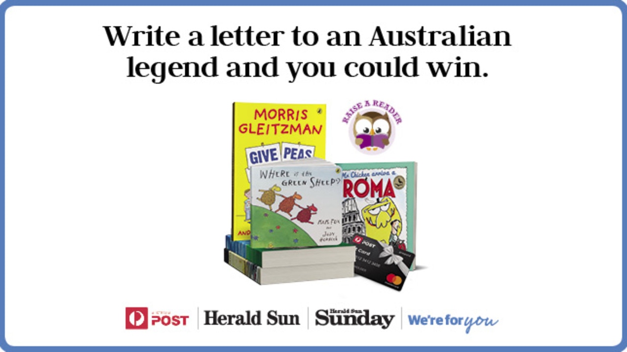 Write a letter to a legend and you could win!  Herald Sun