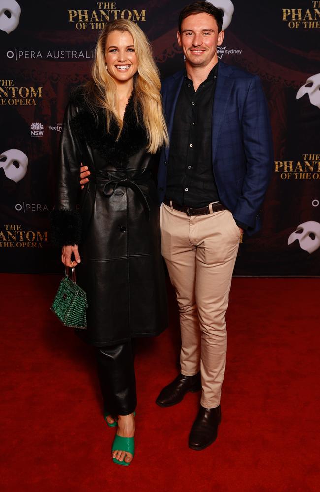 Juliet Godwin on the red carpet of The Phantom of the Opera.