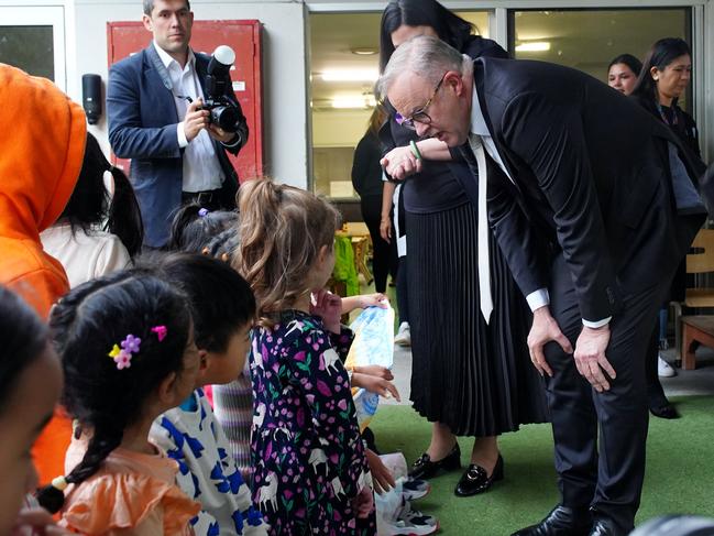 MELBOURNE AUSTRALIAÃ¢â¬âNewsWire Photos SEPTEMBER 6, 2024: Australian Prime Minister Anthony Albanese is seen during a visit to Goodstart Early Learning in Mount WaverleyPicture: NewsWire / Luis Enrique Ascui