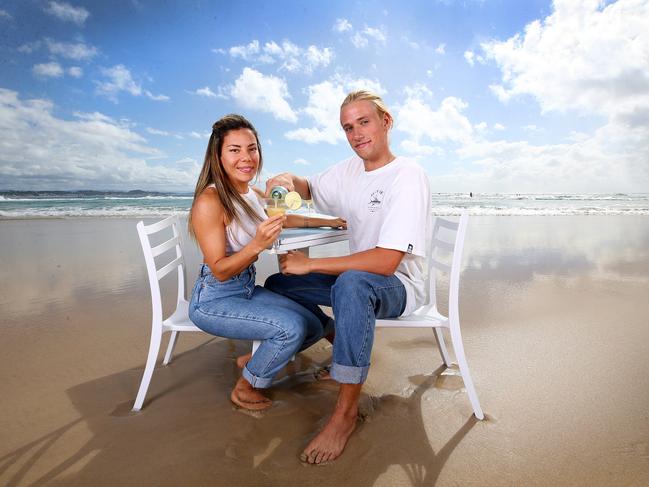 Patricia Dias and Nils Blank on the Gold Coast. Picture: Adam Head