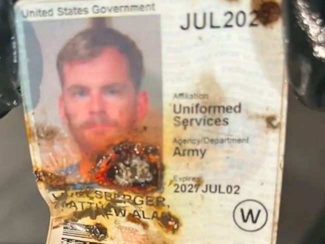 Vegas Cybertruck bomber Matthew Livelsberger.    Matthew Livelsberger’s ID recovered from the explosion.LVMPD