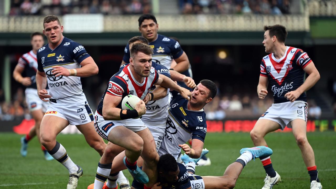 The Roosters have fended off interest from their rivals to re-sign Angus Crichton. Picture: NRL Photos