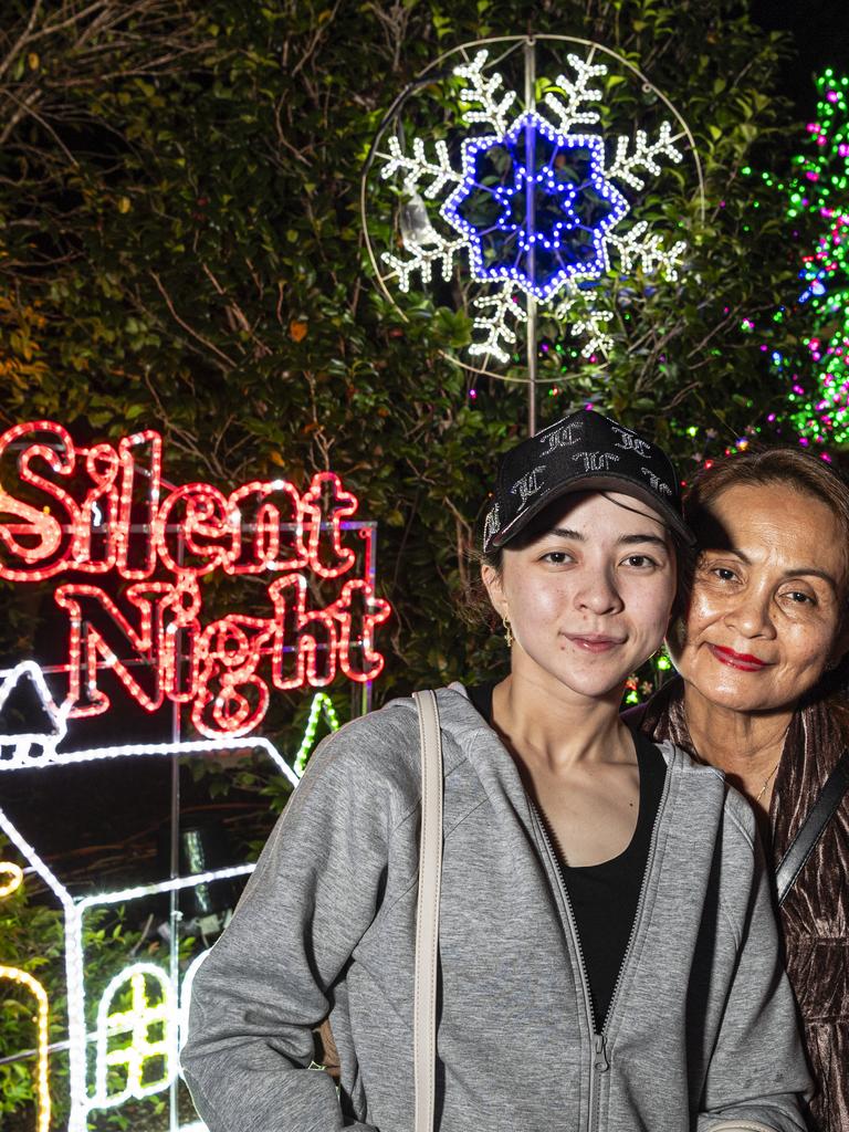 Caroline Oliver and mum Emie Oliver at Toowoomba's Christmas Wonderland in Queens Park, Saturday, December 7, 2024. Picture: Kevin Farmer