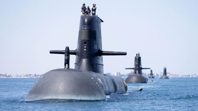 State Governments in South Australia and West Australia have pledged their cases for the future maintenance of Collins Class submarines. Picture: Royal Australian Navy