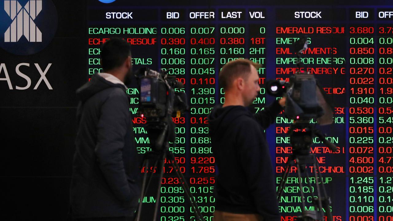 Global trade tensions are weighing on Australian stocks. Picture: Getty Images