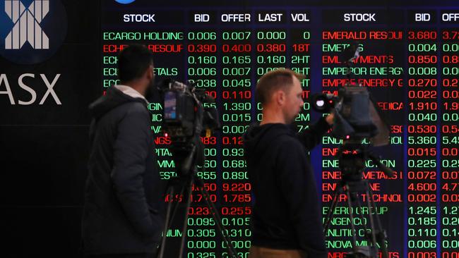 Global trade tensions are weighing on Australian stocks. Picture: Getty Images