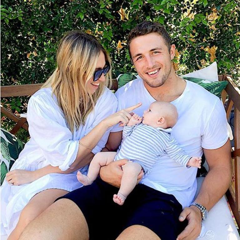 At the time of the sexting scandal, Sam said his family was what was most important to him. Picture: Instagram / Phoebe Burgess