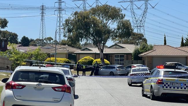 Police have cordoned off a street in Narre Warren South after a violent incident. Picture: Suzan Delibasic