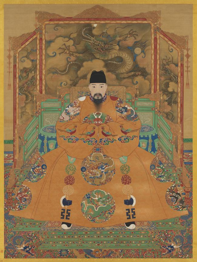 Portrait of the Hongzhi Emperor during the Ming dynasty (1368–1644). 