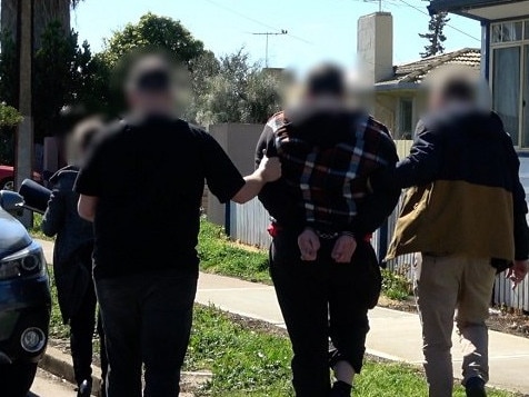 A 19-year-old Adelaide man was arrested for allegedly waiting to meet a 14-year-old girl he had groomed online. Picture: AFP via NCA NewsWire