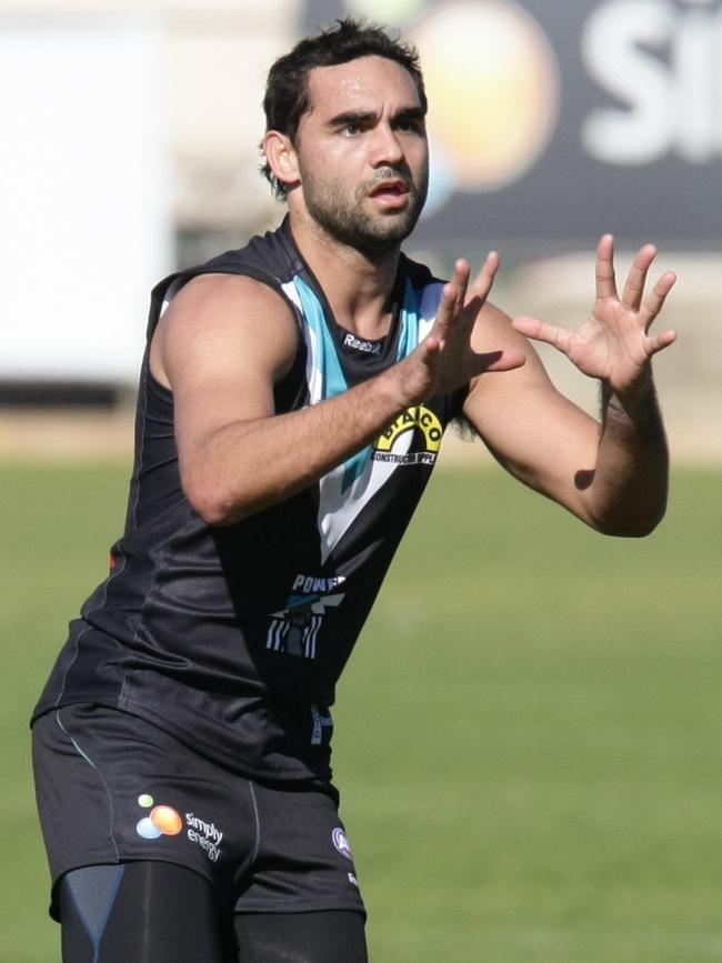 Shaun Burgoyne at Port Adelaide training.