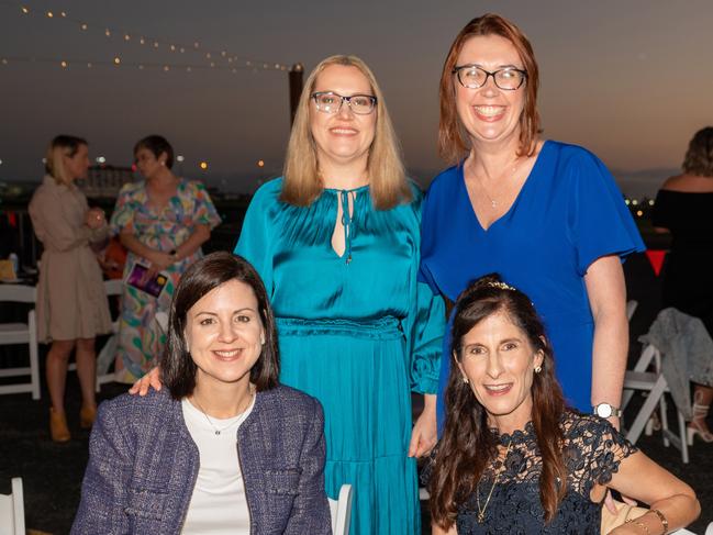 Tracey Muscat, Michelle Muller, Jenny Parnis and Deanne Miller at Dinner on the Runway for Mackay Hospital Foundation, Mackay Airport Friday 8 September 2023 Picture: Michaela Harlow