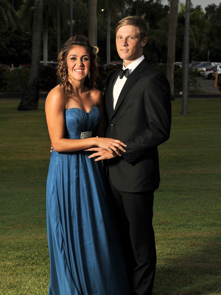 Danielle Smith and Chris Ewin at the Palmerston Senior College 2012 formal at SkyCity Grand Ballroom.