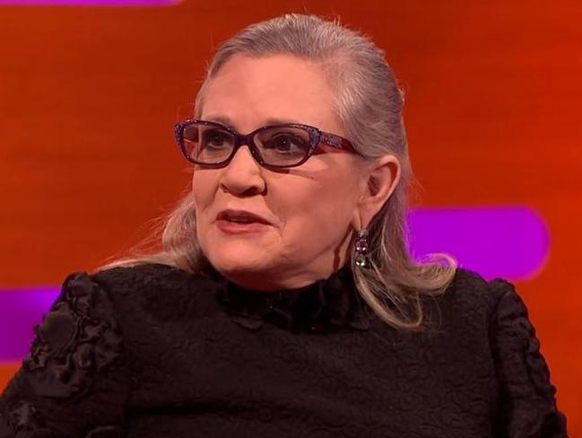 Carrie Fisher’s last TV interview. Picture: Supplied