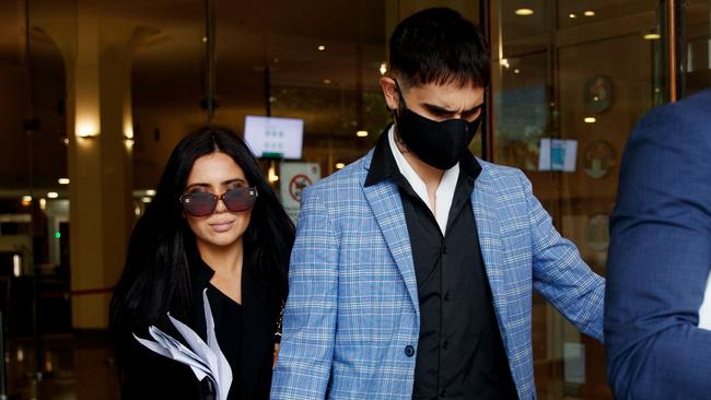 Isaiah Firebrace and Stephanie Mendez leaving court on Wednesday Picture: NCA NewsWire / Nikki Short