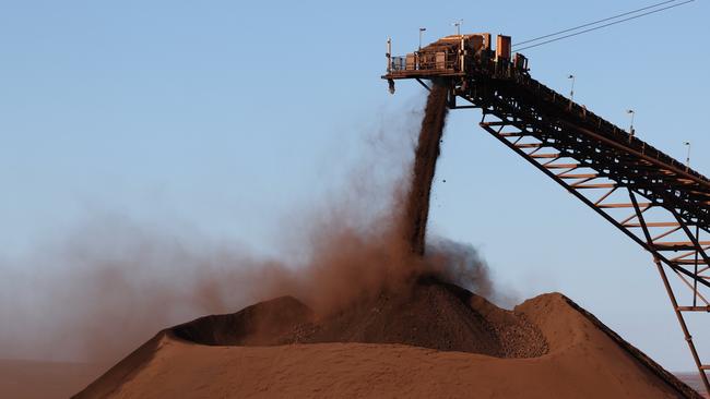 A slowing Chinese economy will put pressure on iron ore prices and weigh heavily on the budget. Picture: Rohan Kelly