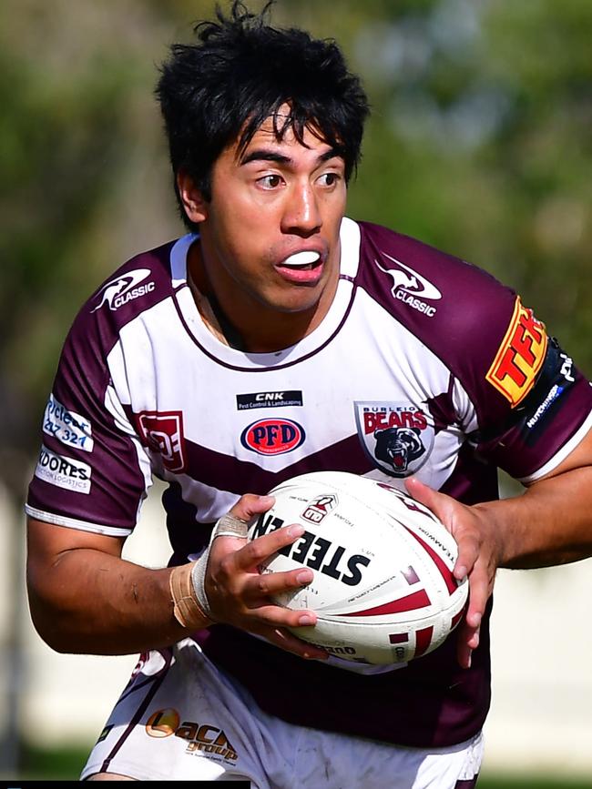 Burleigh Bears rookie Josiah Afu in action. Picture: Queensland Sports Photography